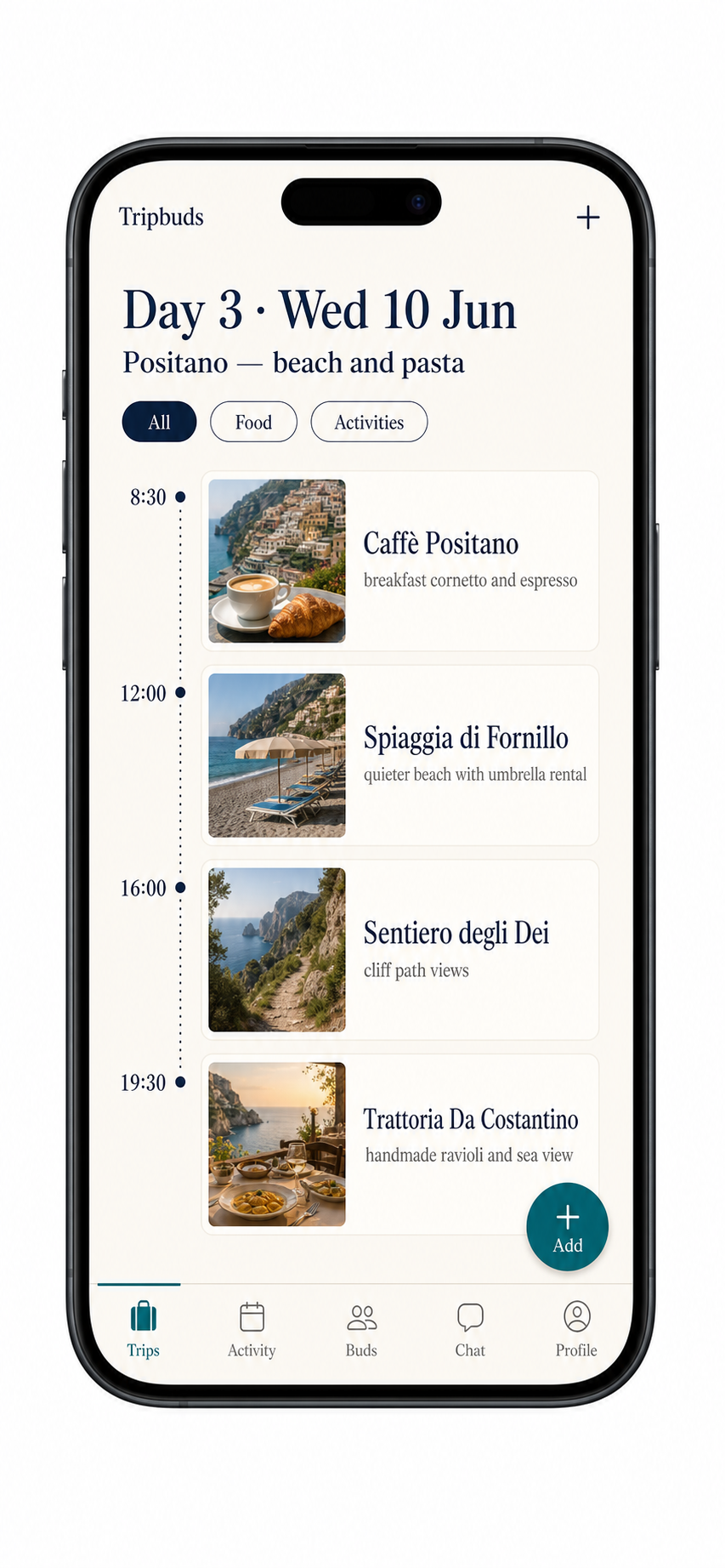 AI-generated day view
