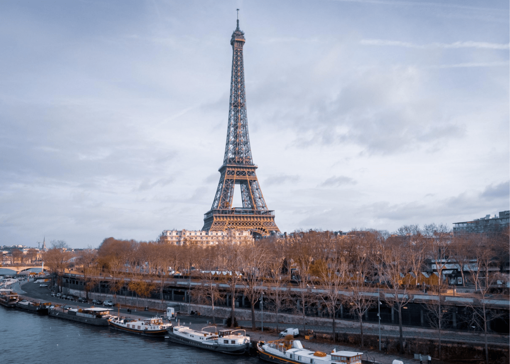 Eiffel Tower and the river Seine